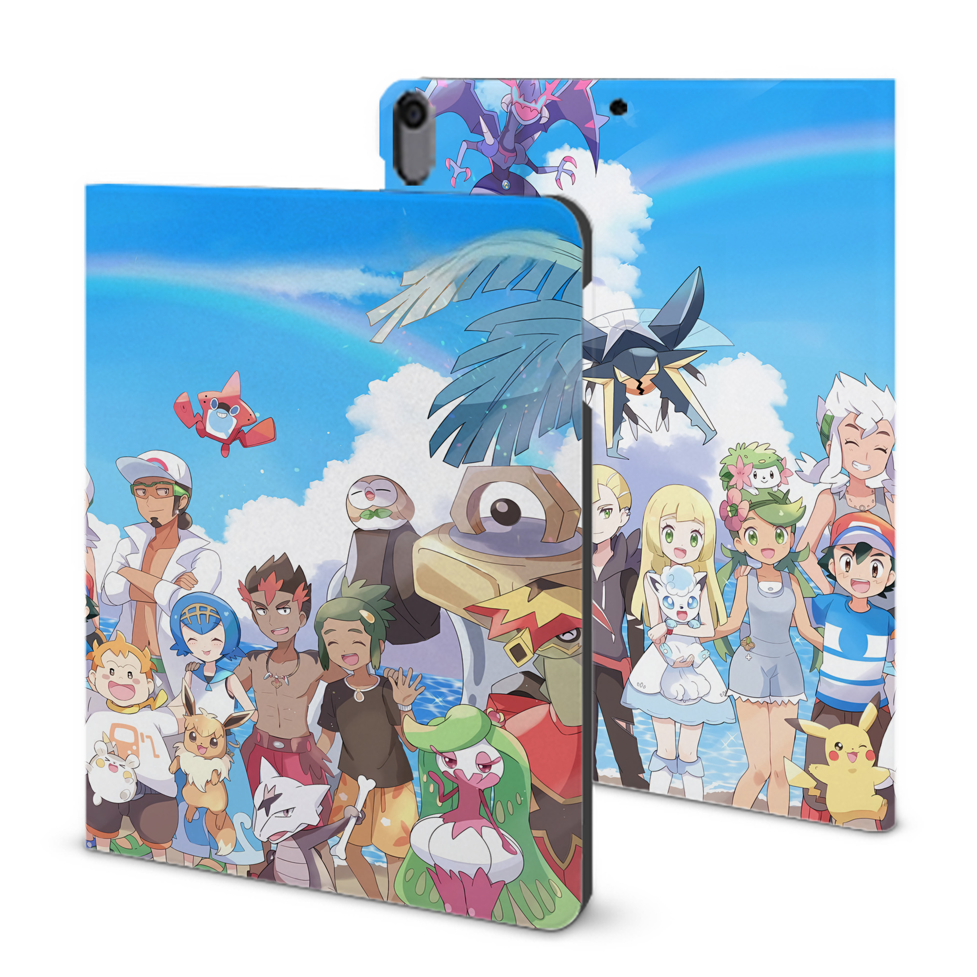 （画像用） ポケットモンスター Pokémon IPad ケース ブック型 PUレザー TPU 耐衝撃 軽量 薄型 ペン収納なし 全面保護 IPad 各モデル対応